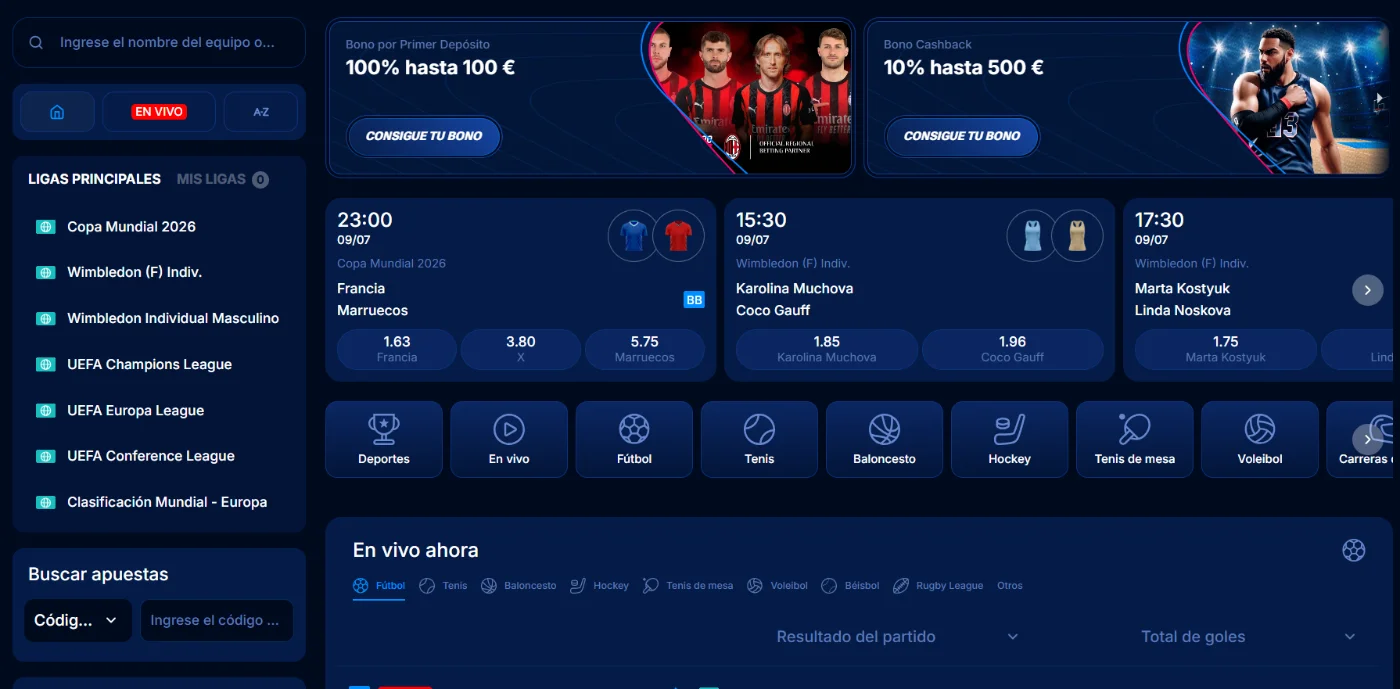 Apuestas Deportivas y eSports en Boomerang Bet