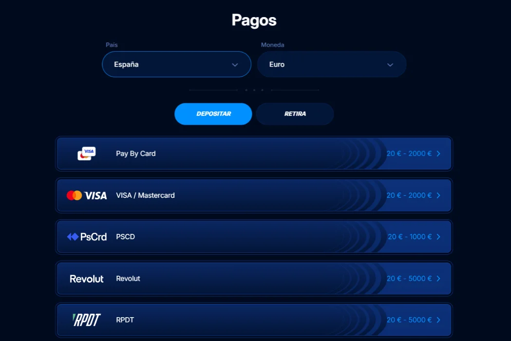Métodos de Pago en Boomerang Bet Casino