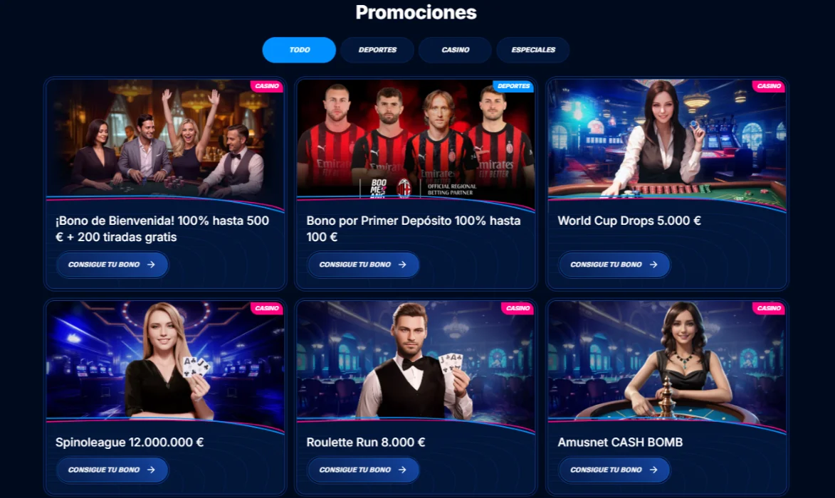 Promociones y Bonos Deportivos en Boomerang Bet